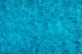Blue ripped water in swimming pool. Surface of blue swimming pool, background of water in swimming pool. Water swimming pool Royalty Free Stock Photo