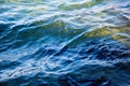 Blue ripple wave sea Royalty Free Stock Photo