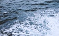 Blue rippled water as abstract background. Tranquil surface texture of the sea Royalty Free Stock Photo
