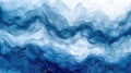 Blue Ripples: An Abstract Watercolor Wave Background Royalty Free Stock Photo