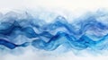 Blue Ripples: An Abstract Watercolor Wave Background Royalty Free Stock Photo