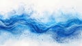 Blue Ripples: An Abstract Watercolor Wave Background Royalty Free Stock Photo