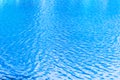 Blue ripples on the surface of water in lake Royalty Free Stock Photo