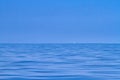 Blue rippling ocean with clear blue sky.