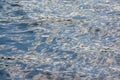 Blue rippling water surface with light reflections Royalty Free Stock Photo