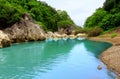 Blue river and landscape