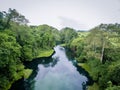 Blue river / Tulu river / Niari river, Congo. Royalty Free Stock Photo