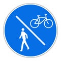 Blue road sign for pedestrians and cyclists Royalty Free Stock Photo