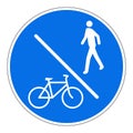 Blue road sign for pedestrians and cyclists Royalty Free Stock Photo