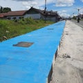 The blue road and blue sky. They are so beautiful with blue. This location at Temanggung Tilung Street, Central Kalimantan.