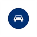 Blue roadway traffic sign icon for web and mobile design isolated on a white background Royalty Free Stock Photo