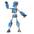 Blue Robot . 10 Royalty Free Stock Photo