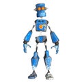 Blue Robot . 4 Royalty Free Stock Photo