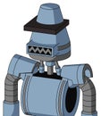 Blue Robot With Cone Head And Square Mouth And Black Visor Cyclops Royalty Free Stock Photo
