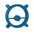 Blue Robot vacuum cleaner icon isolated on transparent background. Home smart appliance for automatic vacuuming, digital