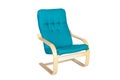 Blue rocking-chair isolated on a white background Royalty Free Stock Photo