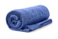 Blue rolled blanket