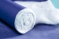 Blue rolled medical cotton pharmaceutical