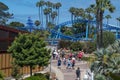 Roller Coaster rails at the Entrance to sea world California San Diego Royalty Free Stock Photo