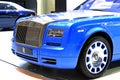 Blue Rolls Royce luxury car