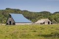 Blue Roof on Barn Royalty Free Stock Photo