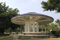 Blue roof round pavilion Royalty Free Stock Photo