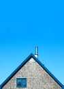 Blue roof top in Magdalein island in Canada Royalty Free Stock Photo