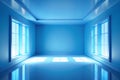 Blue Room 3D Light Style Abstract Background Royalty Free Stock Photo