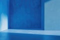 Blue room with wall and floor Royalty Free Stock Photo