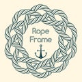 Blue rope round frame