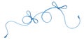 Blue rope swirl with bows Royalty Free Stock Photo