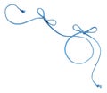 Blue rope swirl with bows