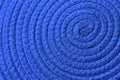 Blue rope or thread spiral or swirl background Royalty Free Stock Photo