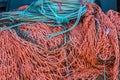 Blue Ropes and Red Nets Royalty Free Stock Photo