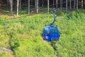 Blue ropeway at Hrabovo near town Ruzomberok