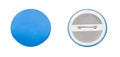 Blue round badg with the front and back Royalty Free Stock Photo