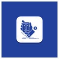Blue Round Button for phone, hand, Shopping, smartphone, Currency Glyph icon