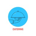 Blue round catering logo