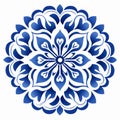 Captivating Blue And White Flower Designs With Tondo And Stencil Art