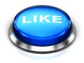 Blue round Like button Royalty Free Stock Photo