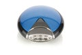 Blue round portable LED flashlight