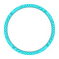 Blue round rope frame Royalty Free Stock Photo