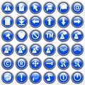 Blue Round Web Buttons [2] Royalty Free Stock Photo