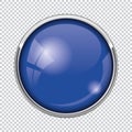 Blue round web buttons with glossy effect Royalty Free Stock Photo