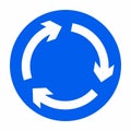 Blue Roundabout Sign