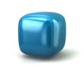 Blue rounded cube