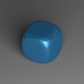 Blue rounded cube