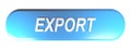 Blue rounded rectangle push button EXPORT - 3D rendering Royalty Free Stock Photo