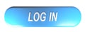 Blue rounded rectangle push button to LOG IN - 3D rendering Royalty Free Stock Photo
