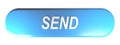 Blue rounded rectangle push button SEND - 3D rendering Royalty Free Stock Photo